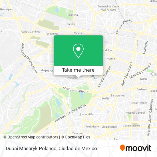 Dubai Masaryk Polanco map