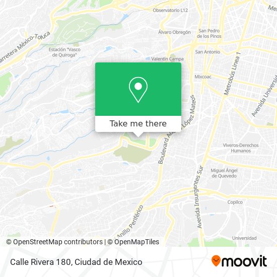 Mapa de Calle Rivera 180