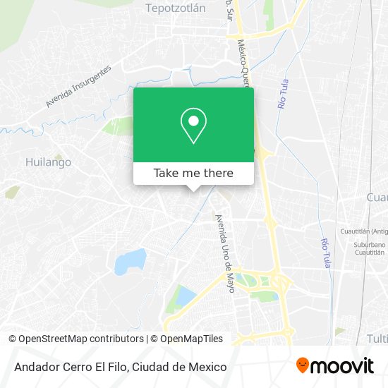 Andador Cerro El Filo map