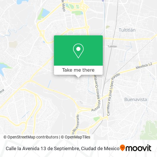 Mapa de Calle la Avenida 13 de Septiembre