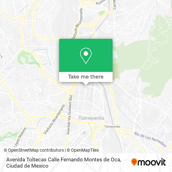 Avenida Toltecas Calle Fernando Montes de Oca map