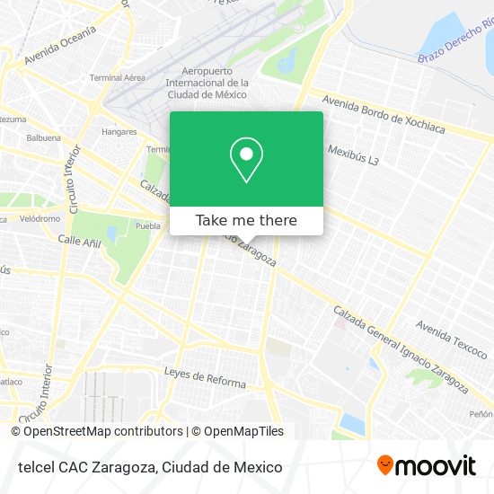 telcel CAC Zaragoza map