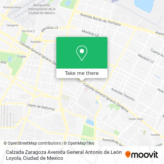 Calzada Zaragoza Avenida General Antonio de León Loyola map