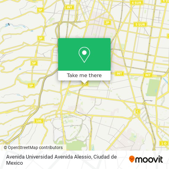 Avenida Universidad Avenida Alessio map