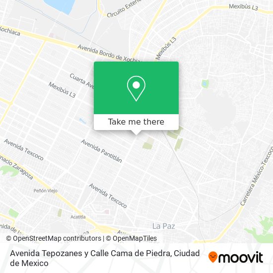 Avenida Tepozanes y Calle Cama de Piedra map