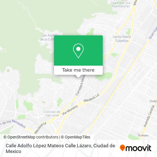 Calle Adolfo López Mateos Calle Lázaro map