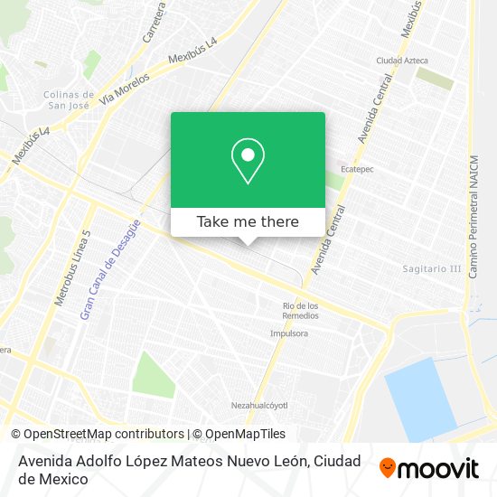 Avenida Adolfo López Mateos Nuevo León map