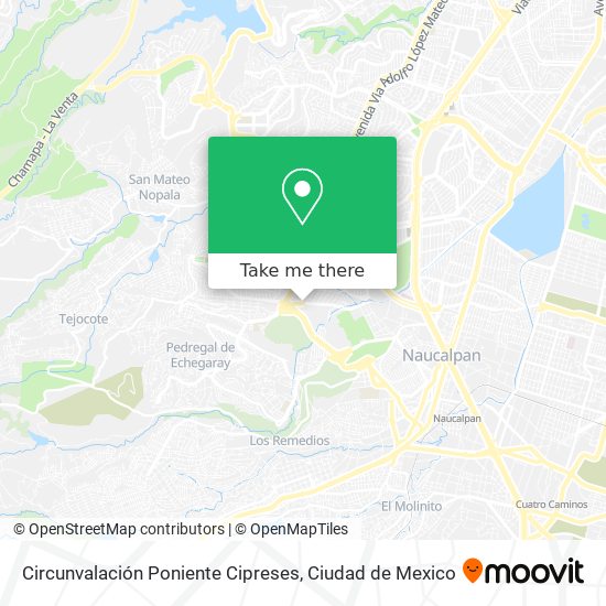 Circunvalación Poniente Cipreses map