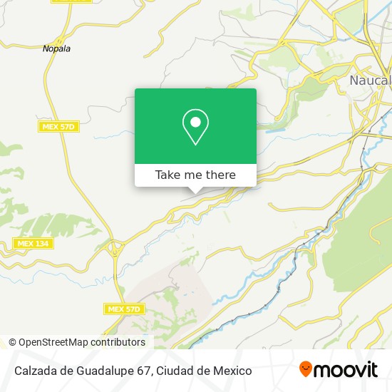 Calzada de Guadalupe 67 map