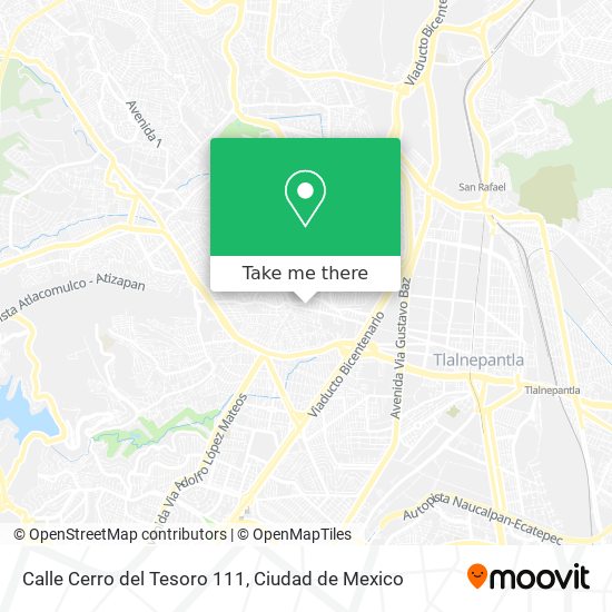 Mapa de Calle Cerro del Tesoro 111