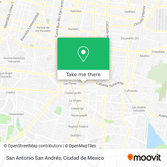 San Antonio San Andrés map