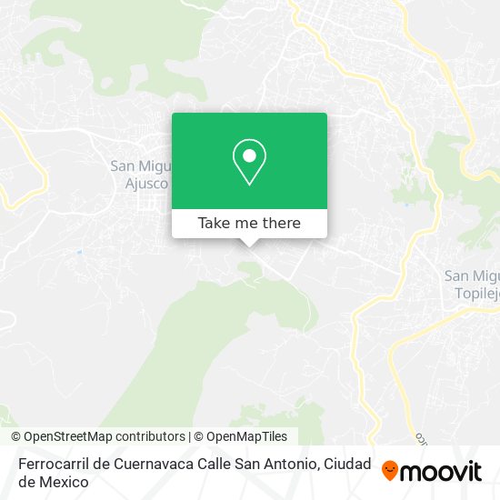 Ferrocarril de Cuernavaca Calle San Antonio map