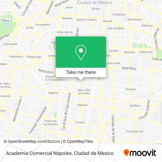 Academia Comercial Napoles map