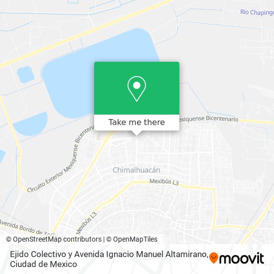 Ejido Colectivo y Avenida Ignacio Manuel Altamirano map