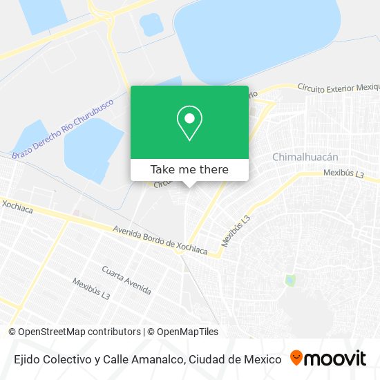 Mapa de Ejido Colectivo y Calle Amanalco