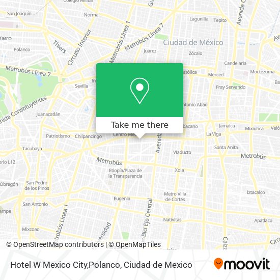Hotel W Mexico City,Polanco map