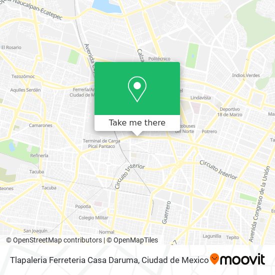 Mapa de Tlapaleria Ferreteria Casa Daruma
