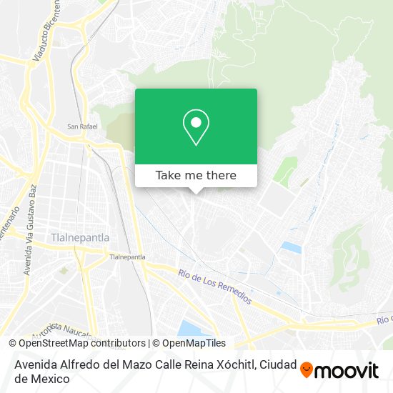 Avenida Alfredo del Mazo Calle Reina Xóchitl map