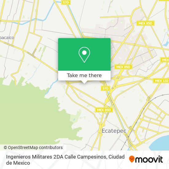 Ingenieros Militares 2DA Calle Campesinos map