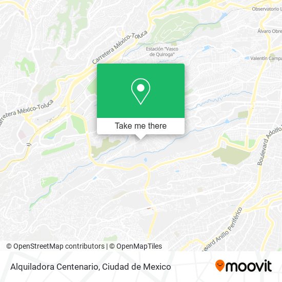 Alquiladora Centenario map