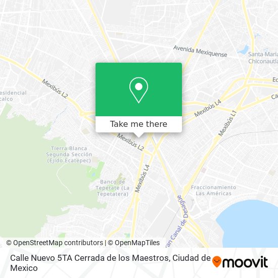 Calle Nuevo 5TA Cerrada de los Maestros map