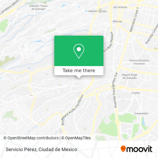 Servicio Pérez map