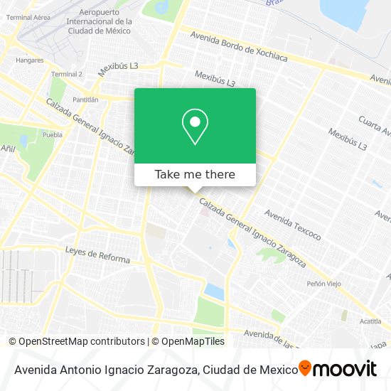 Mapa de Avenida Antonio Ignacio Zaragoza