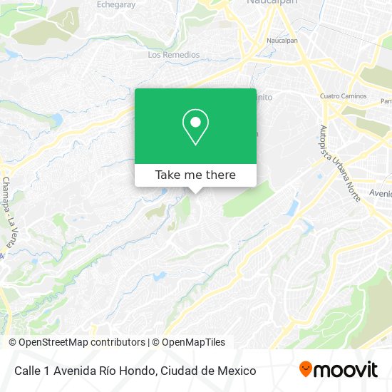 Mapa de Calle 1 Avenida Río Hondo