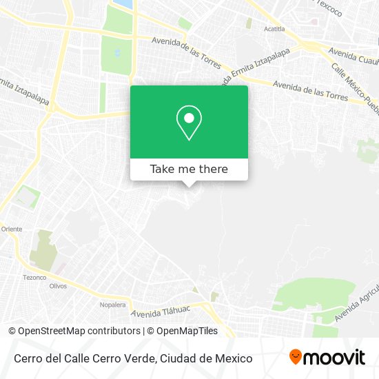 Mapa de Cerro del Calle Cerro Verde