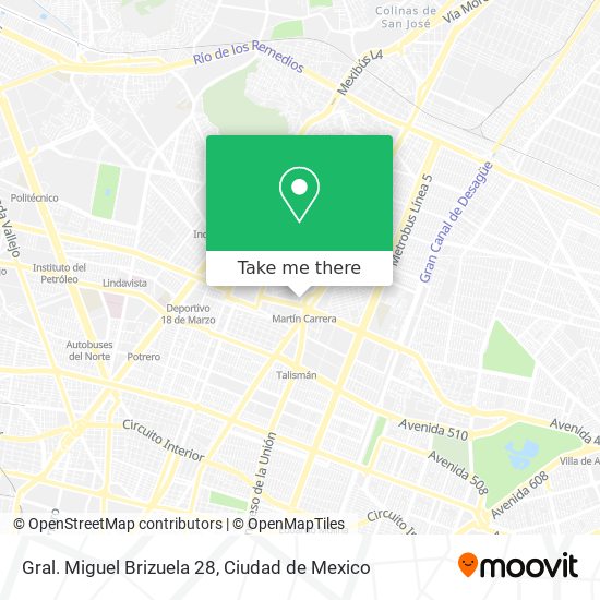 Gral. Miguel Brizuela 28 map