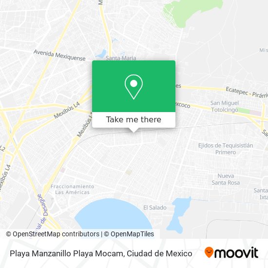 Playa Manzanillo Playa Mocam map
