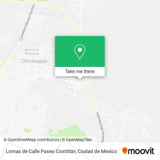 Lomas de Calle Paseo Costitlán, Hacienda de Costitlán map