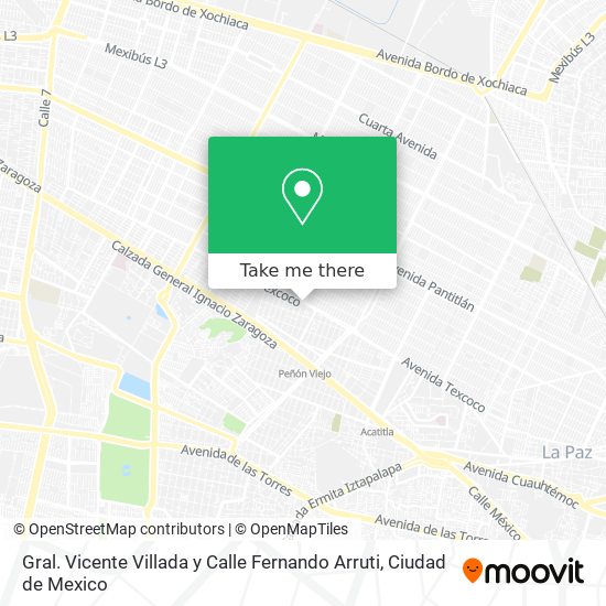 Mapa de Gral. Vicente Villada y Calle Fernando Arruti