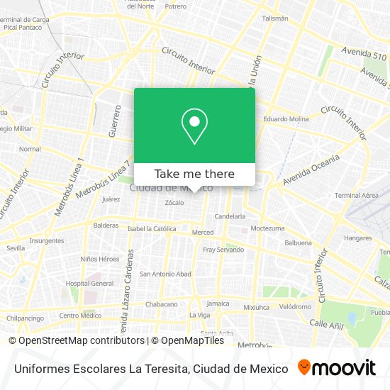 Mapa de Uniformes Escolares La Teresita