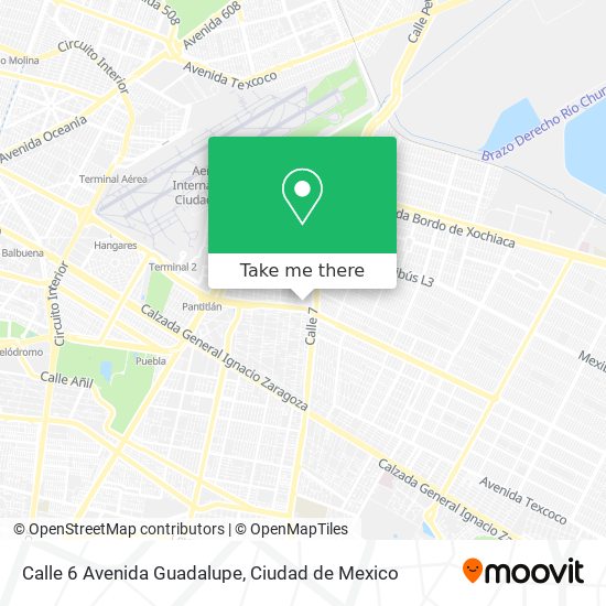 Calle 6 Avenida Guadalupe map