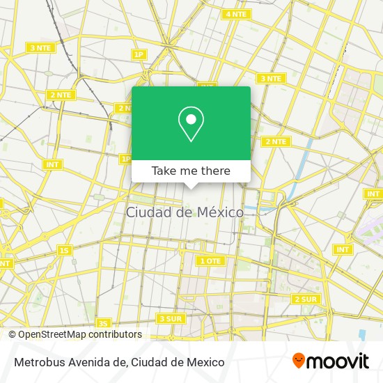 Mapa de Metrobus Avenida de