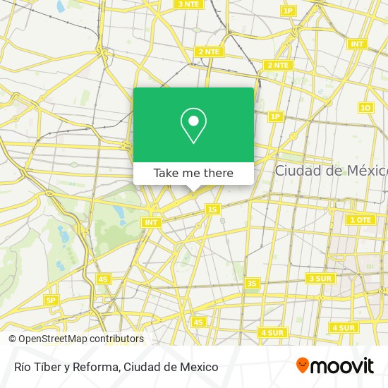 Mapa de Río Tíber y Reforma