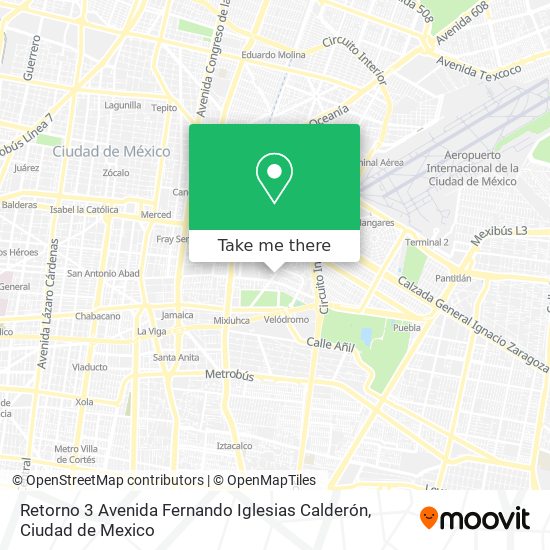 Retorno 3 Avenida Fernando Iglesias Calderón map