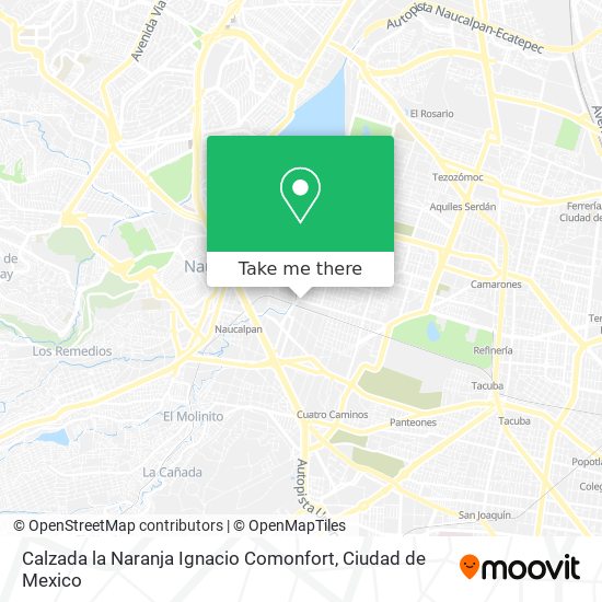 Calzada la Naranja Ignacio Comonfort map