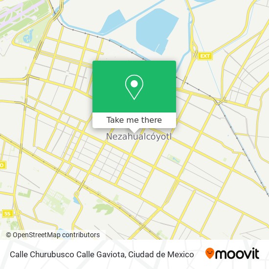 Calle Churubusco Calle Gaviota map