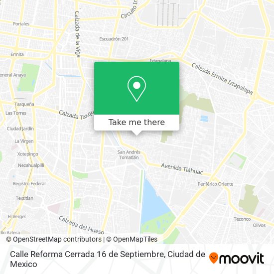 Calle Reforma Cerrada 16 de Septiembre map