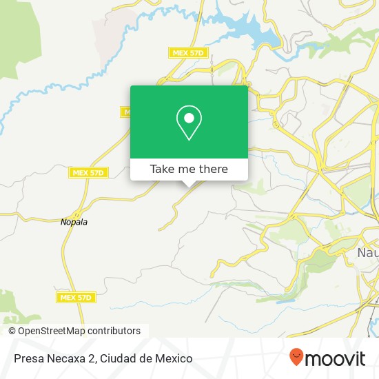 Mapa de Presa Necaxa 2, La Presa (Tejocote)