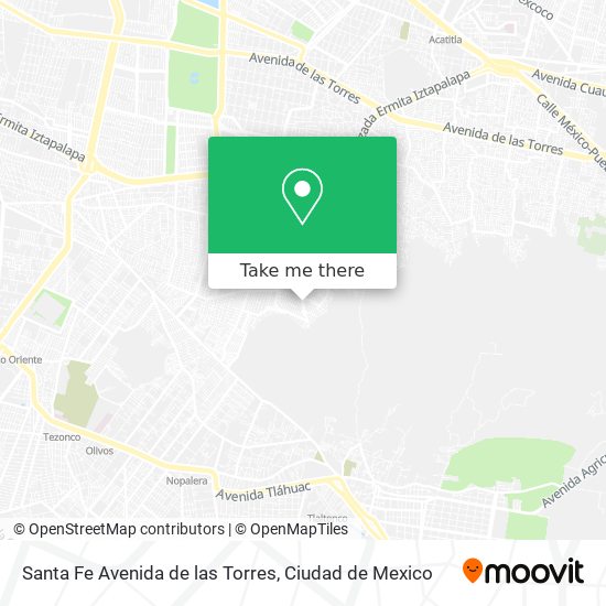 Mapa de Santa Fe Avenida de las Torres