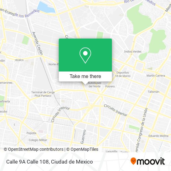 Mapa de Calle 9A Calle 108