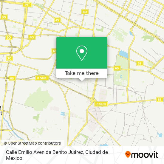 Mapa de Calle Emilio Avenida Benito Juárez