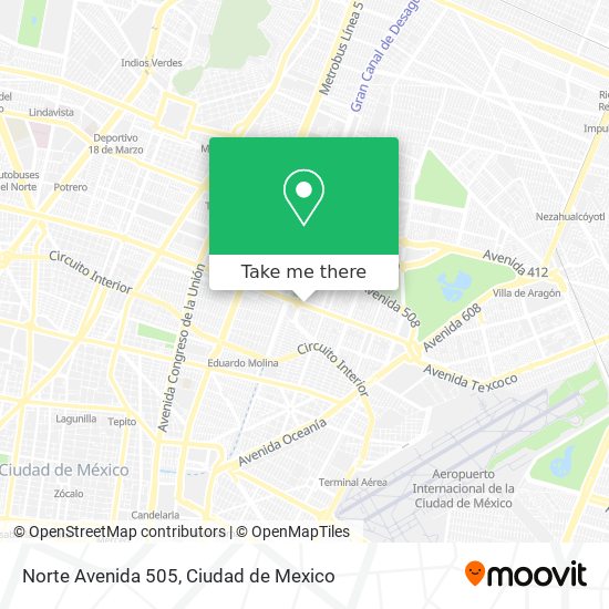 Mapa de Norte Avenida 505