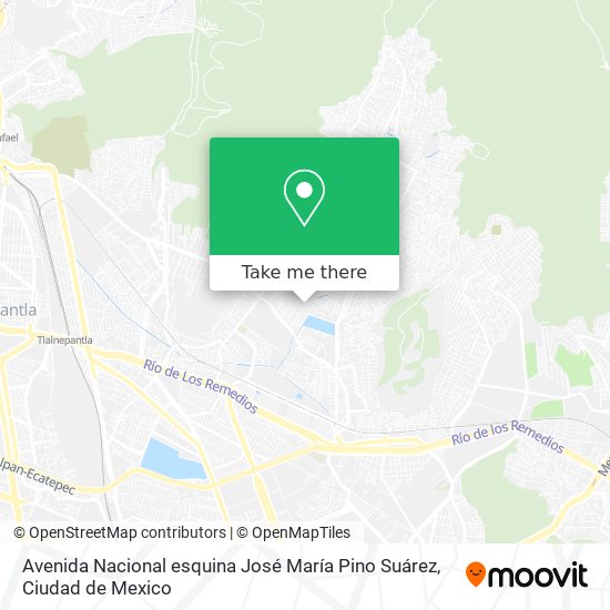 Avenida Nacional esquina José María Pino Suárez map