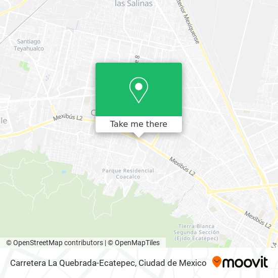 Carretera La Quebrada-Ecatepec map