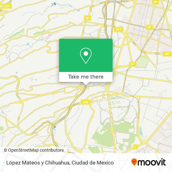 López Mateos y Chihuahua map