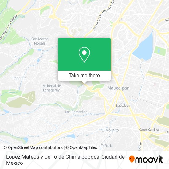 Mapa de López Mateos y Cerro de Chimalpopoca